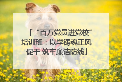 “百万党员进党校”培训班：以学铸魂正风促干 筑牢廉洁防线