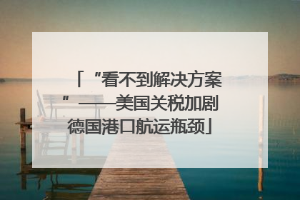 “看不到解决方案”——美国关税加剧德国港口航运瓶颈