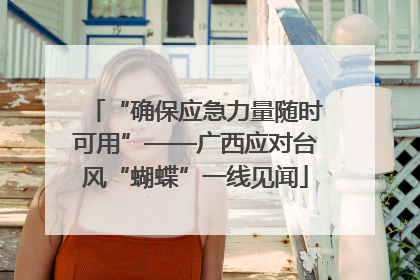 “确保应急力量随时可用”——广西应对台风“蝴蝶”一线见闻