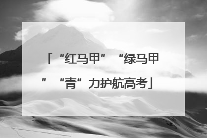 “红马甲”“绿马甲”“青”力护航高考