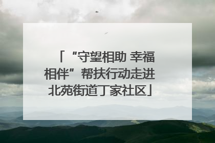 “守望相助 幸福相伴”帮扶行动走进北苑街道丁家社区