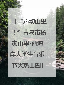 “声动山里！”青岛市杨家山里•西海岸大学生音乐节火热出圈