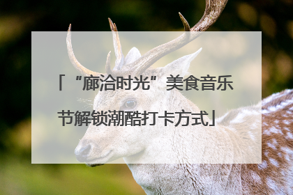 “廊洽时光”美食音乐节解锁潮酷打卡方式