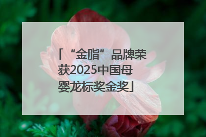 “金脂”品牌荣获2025中国母婴龙标奖金奖