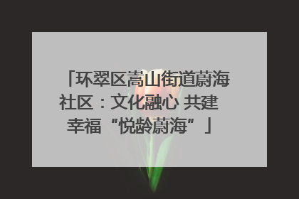 环翠区嵩山街道蔚海社区：文化融心 共建幸福“悦龄蔚海”