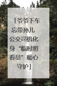 爷爷下车忘带孙儿 公交司机化身“临时照看员”暖心守护