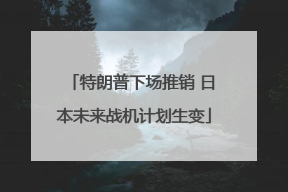 特朗普下场推销 日本未来战机计划生变
