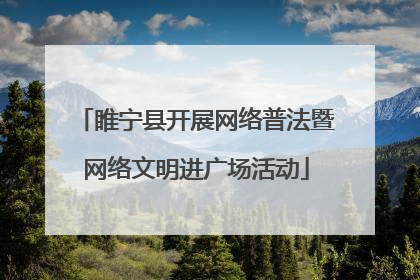 睢宁县开展网络普法暨网络文明进广场活动