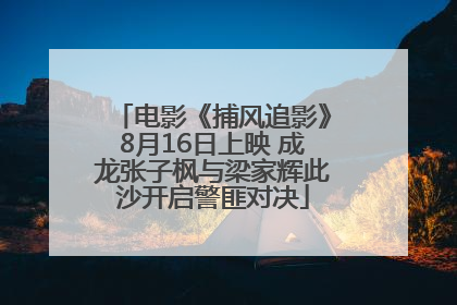 电影《捕风追影》8月16日上映 成龙张子枫与梁家辉此沙开启警匪对决