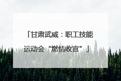 甘肃武威：职工技能运动会“燃情收官”