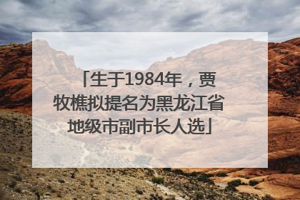 生于1984年，贾牧樵拟提名为黑龙江省地级市副市长人选