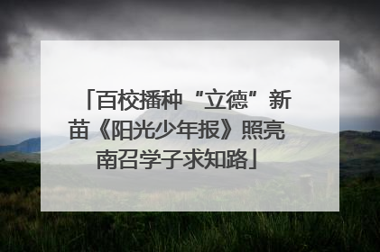 百校播种“立德”新苗《阳光少年报》照亮南召学子求知路