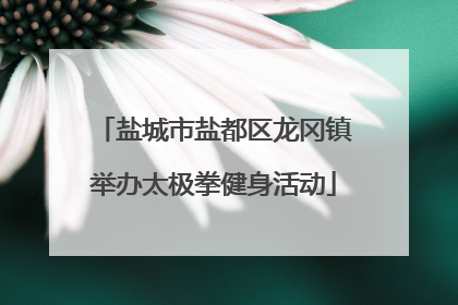 盐城市盐都区龙冈镇举办太极拳健身活动