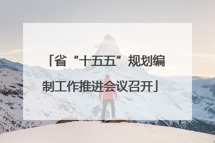 省“十五五”规划编制工作推进会议召开