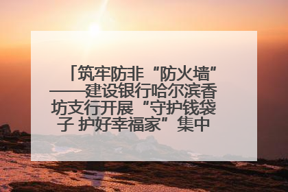 筑牢防非“防火墙”——建设银行哈尔滨香坊支行开展“守护钱袋子 护好幸福家”集中宣传日活动