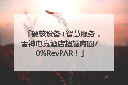 硬核设备+智慧服务，雷神电竞酒店超越商圈70%RevPAR！