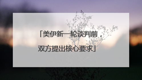 美伊新一轮谈判前，双方提出核心要求