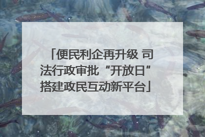 便民利企再升级 司法行政审批“开放日”搭建政民互动新平台
