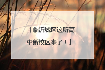 临沂城区这所高中新校区来了！