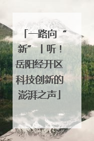 一路向“新”丨听！岳阳经开区科技创新的澎湃之声