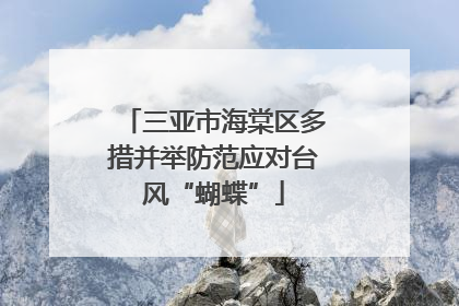 三亚市海棠区多措并举防范应对台风“蝴蝶”