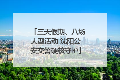 三天假期、八场大型活动 沈阳公安交警硬核守护