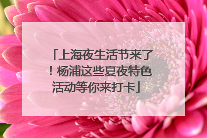 上海夜生活节来了！杨浦这些夏夜特色活动等你来打卡
