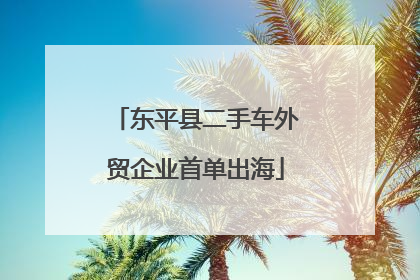 东平县二手车外贸企业首单出海