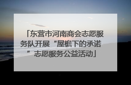 东营市河南商会志愿服务队开展“屋檐下的承诺”志愿服务公益活动