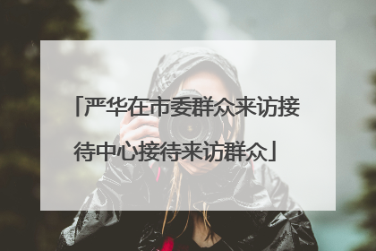 严华在市委群众来访接待中心接待来访群众