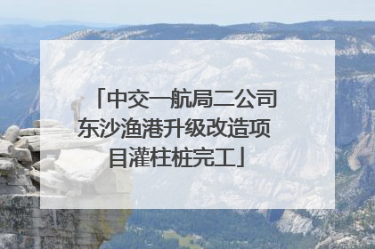 中交一航局二公司东沙渔港升级改造项目灌柱桩完工