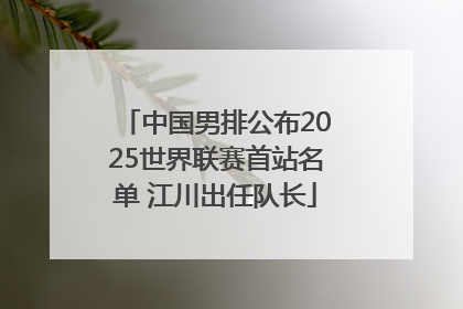 中国男排公布2025世界联赛首站名单 江川出任队长