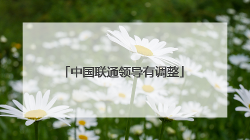 中国联通领导有调整