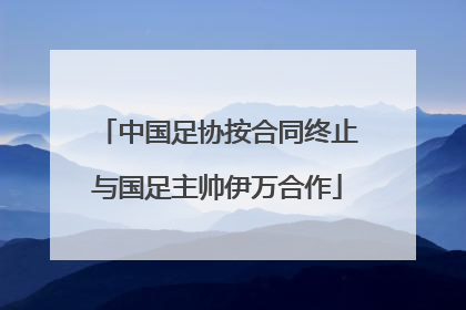 中国足协按合同终止与国足主帅伊万合作