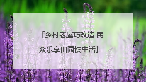 乡村老屋巧改造 民众乐享田园慢生活