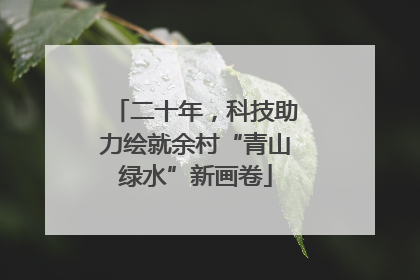 二十年，科技助力绘就余村“青山绿水”新画卷