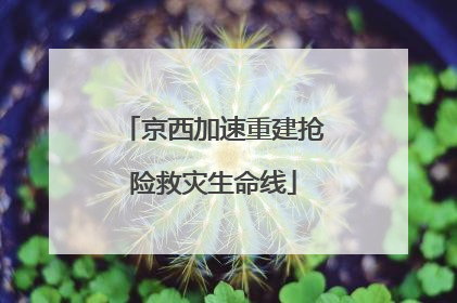 京西加速重建抢险救灾生命线