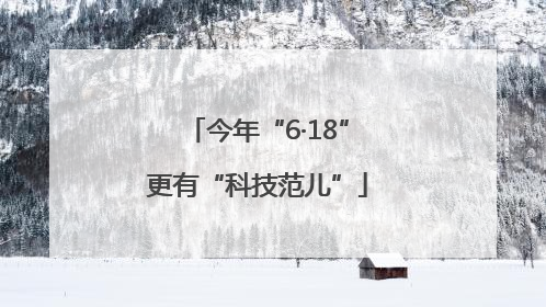 今年“6·18”更有“科技范儿”
