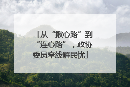 从“揪心路”到“连心路”，政协委员牵线解民忧