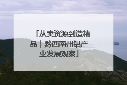 从卖资源到造精品｜黔西南州铝产业发展观察