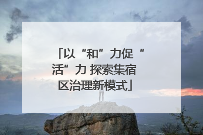 以“和”力促“活”力 探索集宿区治理新模式