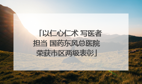 以仁心仁术 写医者担当 国药东风总医院荣获市区两级表彰