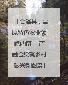会泽县：高原特色农业领跑西南 三产融合绘就乡村振兴新图景