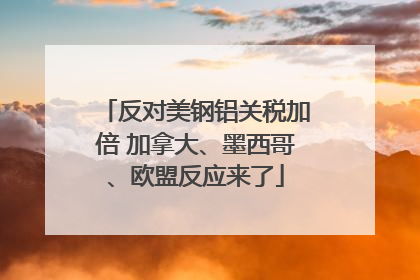 反对美钢铝关税加倍 加拿大、墨西哥、欧盟反应来了