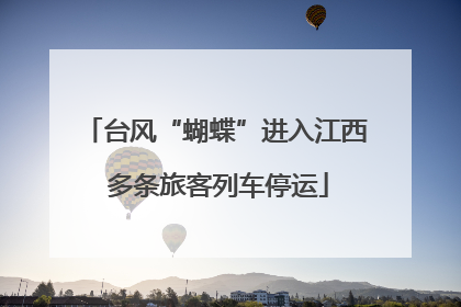 台风“蝴蝶”进入江西 多条旅客列车停运
