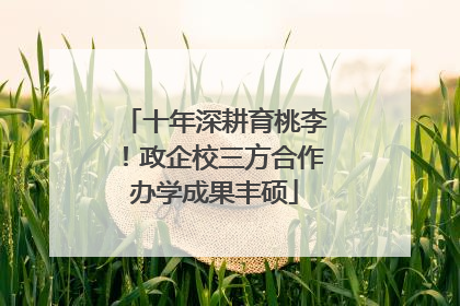 十年深耕育桃李！政企校三方合作办学成果丰硕