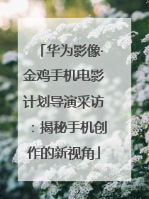 华为影像·金鸡手机电影计划导演采访：揭秘手机创作的新视角