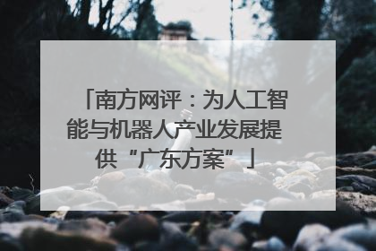 南方网评：为人工智能与机器人产业发展提供“广东方案”