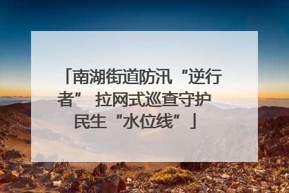 南湖街道防汛“逆行者” 拉网式巡查守护民生“水位线”