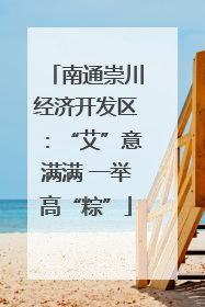 南通崇川经济开发区：“艾”意满满 一举高“粽”